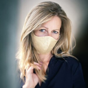 Mondmasker Polka Dots Brown